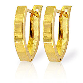 14K Solid Gold Precious Gift Huggie Earrings