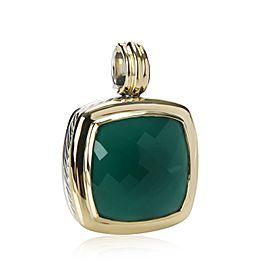 David Yurman Albion Pendant with Crysoprase in 18K Yellow Gold/Sterling Silver