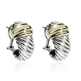 David Yurman Cable Classics Shrimp Earring in 14K Yellow Gold/Sterling Silver