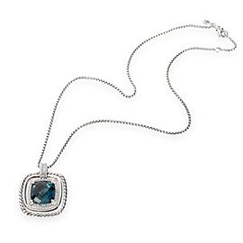 David Yurman Chatelaine Pendant with Topaz & Diamond in Sterling Silver 0.41 CTW