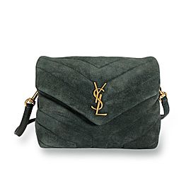 Saint Laurent Dark Forest Suede Loulou Toy Bag