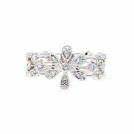 Diamond Flower Band Ring