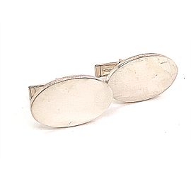 Tiffany & Co Estate Sterling Silver Wide Oval Cufflinks 19 Grams TIF142