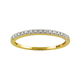 10K Yellow Gold & 0.06ctw Diamond Dainty Stackable Ring Size 5.5