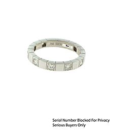 Cartier Lanières Diamond Half Eternity Wedding 18k White Gold Band Ring