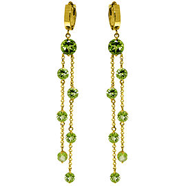 9.02 CTW 14K Solid Gold Chandelier Earrings Peridot