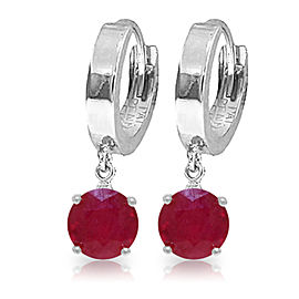 2.5 CTW 14K Solid White Gold Love In Progress Ruby Earrings