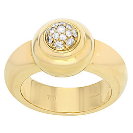 Chopard 18K Yellow Gold with 0.15ctw Diamond Thick Ring