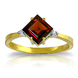 1.77 CTW 14K Solid Gold Immerse Yourself Garnet Diamond Ring