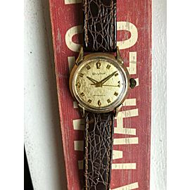 Vintage Bulova gold capped handwind textured dial watch