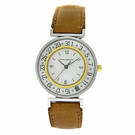 Unisex Girard Perregaux Integrale Steel Gold 32MM Date Quartz See Through Watch