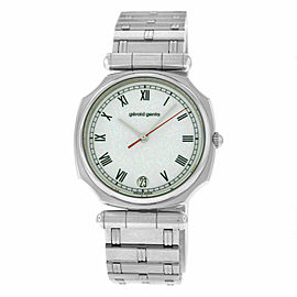 New Unisex Gerald Genta Retro Classic G.3329.7 Stainless Steel 33MM Quartz Watch