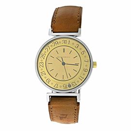 Unisex Girard-Perregaux Integrale Steel Gold 32MM Date Quartz See Through Watch