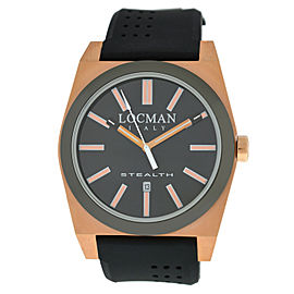 New Locman Stealth Titanium Rose Gold Tone Ref. 201 Men's Quartz 43MM Watch