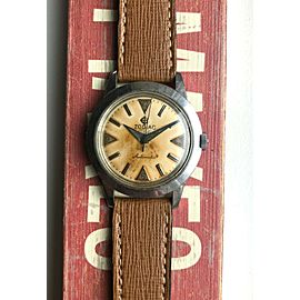 Vintage Zodiac Sea Skate Automatic Diver Patina Dial 50s Steel Case Watch