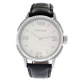 Tourneau TNY Roventa TNY350707009-B Ladies Diamond MOP Steel 35MM Quartz Watch