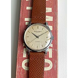 Vintage IWC Automatic Cream Dial Large Steel Case 60s Watch