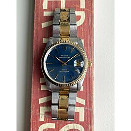 Tudor Prince Oysterdate 74033 Two Tone Automatic Blue Dial w/ Box - Papers Watch