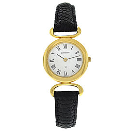 Bucherer Q Solid 18K Yellow Gold Ladies 24MM Quartz Watch