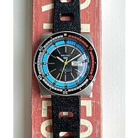 Vintage Seiko 5 Rally Diver "Arabic" Automatic Multi-Color Oversized Steel Watch