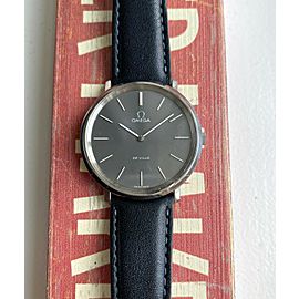 Vintage Omega De Ville Manual Wind Matte Grey Dial Steel Case Dress Watch