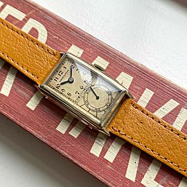 Vintage Hamilton 30s Doctors Watch Manual Wind Tank Sub Dial Gold Filled Watch