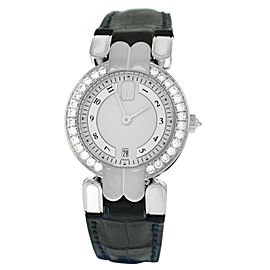 Harry Winston Premier Ladies 18K White Gold Diamonds Date Quartz 27MM Watch