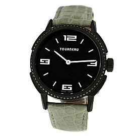 Tourneau TNY Roventa TNY350709011 Unisex PVD Steel Diamonds 35MM Quartz Watch