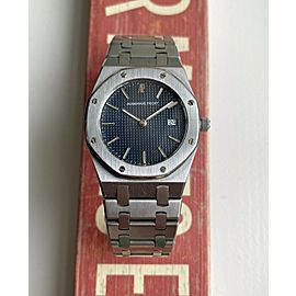 Audemars Piguet Royal Oak Quartz 1991 Ref 56175ST Blue Dial Quickset Date