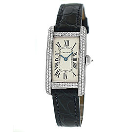 Cartier Tank Americaine 1713 Ladies' Diamond 18K White Gold Watch