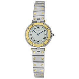 Cartier Santos Ronde Ladies 18K Yellow Gold Stainless Steel Quartz