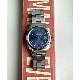 Vintage Tudor Prince Oysterdate 80s Ref 74000 Blue Dial Automatic Quickset Watch