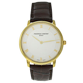 Frederique Constant Slimline FC-200RS5S35 Mens Gold Steel 39MM Quartz Watch