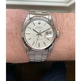 Vintage Rolex Air-King Date 5700 Precision Automatic Silver Linen Dial 34mm