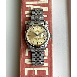 Datejust Vintage 60s Automatic Silver Patina Dial Smooth Bezel w/ Bracelet