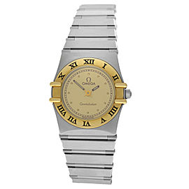 Omega Constellation 18K Yellow Gold Stainless Steel 22MM Quartz Watch