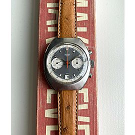 Vintage Heuer Heuer 70s Chronograph Manual Wind Grey Dial 70s Steel Watch