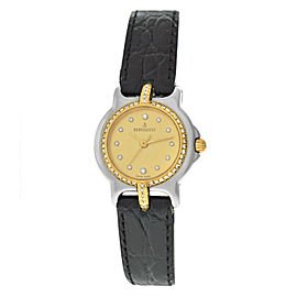 Bertolucci Pulchra Ladies 18K Gold Diamond Steel Quartz 25MM Watch