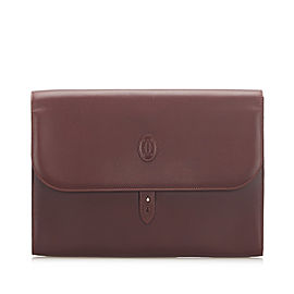 Must de Cartier Leather Clutch