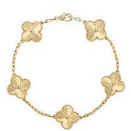 Van Cleef and Arpels Vintage Alhambra 5 Motifs Bracelet