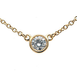 Tiffany&Co. By the Yard 1P Diamond Necklace 0.12ct K18 Yellow Gold