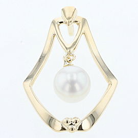 MIKIMOTO K14YG Pearl Pendant top LXGBKT-13