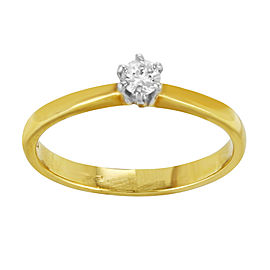 Saya 18K Yellow & White Gold with 0.21ctw Diamond Engagement Ring Size 8.25