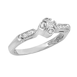 Raima 18K White Gold, 14K Rose Gold Diamond Engagement Ring