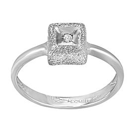 Saya 18K White Gold with 0.02ct Diamond Ring Size 8