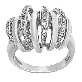 Saya 18K White Gold with 0.17ctw Diamond Cocktail Ring Size 7.5