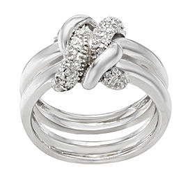 Saya 18K White Gold with 0.18ct Diamond Cocktail Ring Size 7