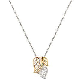 18K White, Yellow and Rose Gold with 0.67ctw. Diamonds Pendant Necklace