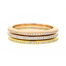 Multi-tone Gold Diamond Stackable Ring