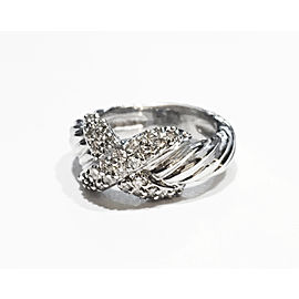 David Yurman Vintage Crossover X ring with Diamonds